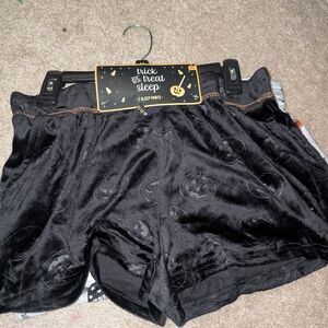 Black Halloween Sleep Shorts X2 Size M